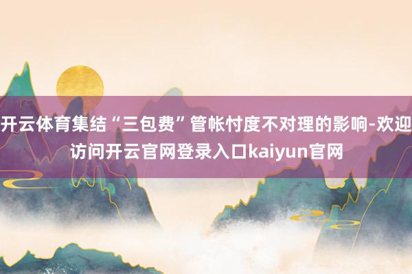 开云体育集结“三包费”管帐忖度不对理的影响-欢迎访问开云官网登录入口kaiyun官网