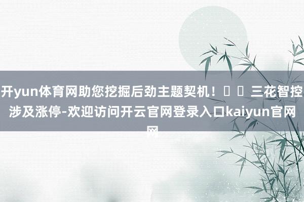 开yun体育网助您挖掘后劲主题契机！		三花智控涉及涨停-欢迎访问开云官网登录入口kaiyun官网