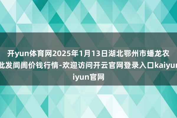 开yun体育网2025年1月13日湖北鄂州市蟠龙农居品批发阛阓价钱行情-欢迎访问开云官网登录入口kaiyun官网