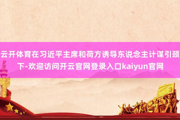 云开体育在习近平主席和荷方诱导东说念主计谋引颈下-欢迎访问开云官网登录入口kaiyun官网